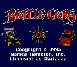 Battle Cars Title Screen